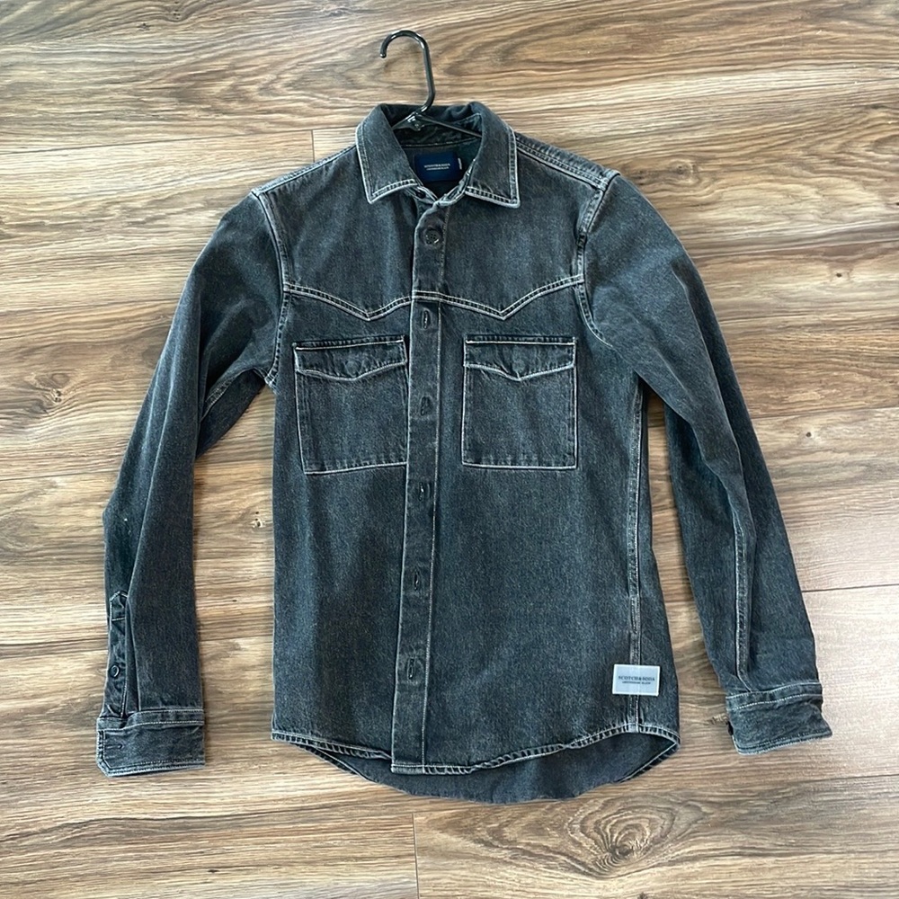 Scotch & Soda Western Denim Black Shirt Jacket